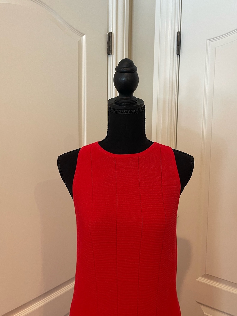 COS Vibrant Red Ribbed Maxi Dress - Picture 6 of 8